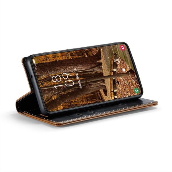 Samsung Galaxy S23 5G Θήκη Βιβλίο Καφέ CaseMe 003 Crazy Horse Texture Phone Case Coffee