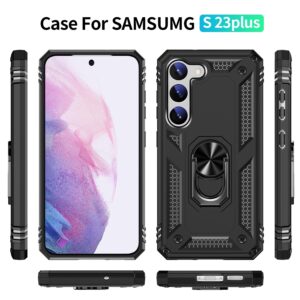 Samsung Galaxy S23 Plus 5G Θήκη Μαύρη Με Σταντ Shockproof TPU + PC Phone Case Black