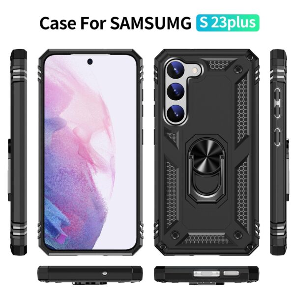 Samsung Galaxy S23 Plus 5G Θήκη Μαύρη Με Σταντ Shockproof TPU + PC Phone Case Black