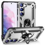 Samsung Galaxy S23 Plus 5G Θήκη Ασημί Με Σταντ Shockproof TPU + PC Phone Case Silver