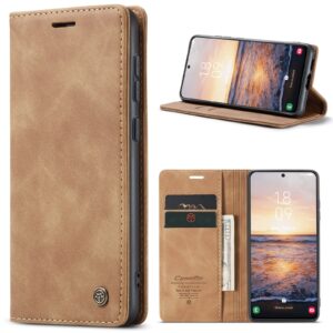 Samsung Galaxy S23 Plus 5G Θήκη Βιβλίο Ανοιχτό Καφέ CaseMe 013 Multifunctional Horizontal Flip Phone Case Light Brown