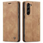 Samsung Galaxy S23 Plus 5G Θήκη Βιβλίο Ανοιχτό Καφέ CaseMe 013 Multifunctional Horizontal Flip Phone Case Light Brown