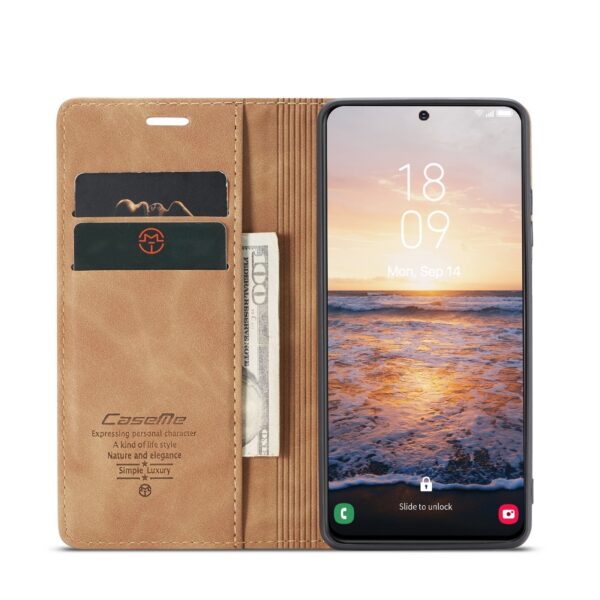 Samsung Galaxy S23 Plus 5G Θήκη Βιβλίο Ανοιχτό Καφέ CaseMe 013 Multifunctional Horizontal Flip Phone Case Light Brown