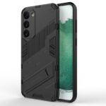 Samsung Galaxy S23 Plus 5G Σκληρή Θήκη Μαύρη Με Σταντ Punk Armor 2 in 1 PC + TPU Shockproof Phone Case with Invisible Holder