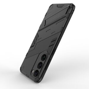 Samsung Galaxy S23 Plus 5G Σκληρή Θήκη Μαύρη Με Σταντ Punk Armor 2 in 1 PC + TPU Shockproof Phone Case with Invisible Holder