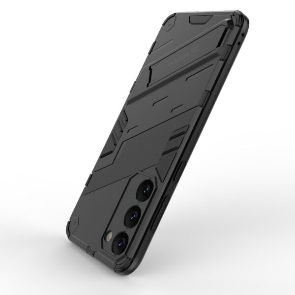 Samsung Galaxy S23 Plus 5G Σκληρή Θήκη Μαύρη Με Σταντ Punk Armor 2 in 1 PC + TPU Shockproof Phone Case with Invisible Holder