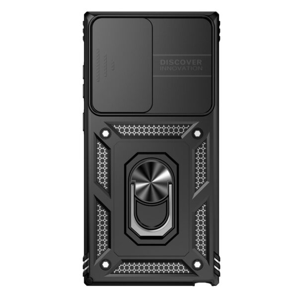 Samsung Galaxy S23 Ultra 5G Θήκη Μαύρη Με Σταντ Sliding Camshield Holder Phone Case Black