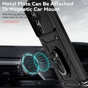 Samsung Galaxy S23 Ultra 5G Θήκη Μαύρη Με Σταντ Sliding Camshield Holder Phone Case Black