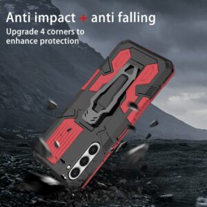 Samsung Galaxy S23 5G Θήκη Κόκκινη Armor Warrior Shockproof PC + TPU Phone Case Red