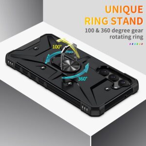 Samsung Galaxy S23 5G Θήκη Μαύρη Με Σταντ Ring Holder Phone Case Black