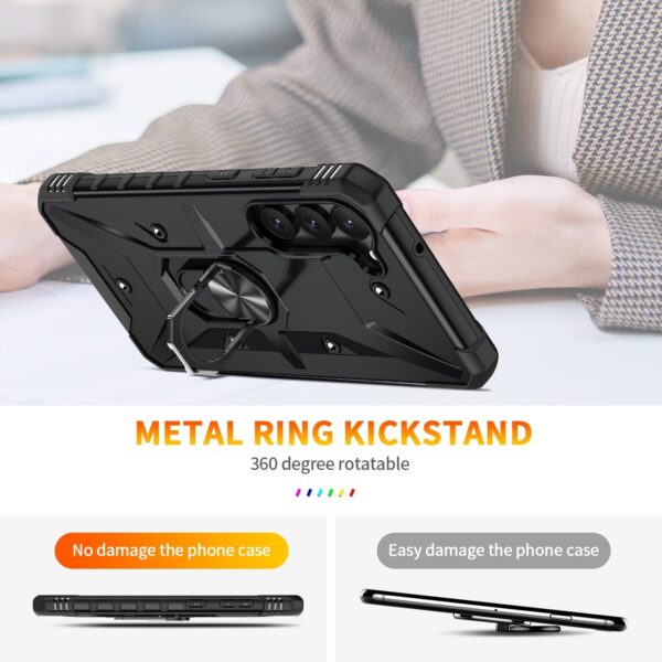 Samsung Galaxy S23 5G Θήκη Μαύρη Με Σταντ Ring Holder Phone Case Black