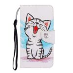 Xiaomi Redmi 10 / Redmi 10 2022 Θήκη Βιβλίο Colored Drawing Pattern Flip Case Red Mouth Cat