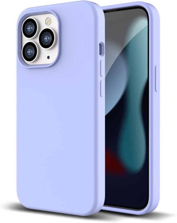 iPhone 13 Pro Θήκη Σιλικόνης Μωβ Soft Touch Silicone Rubber Soft Case Purple