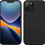 iPhone 14 Plus Θήκη Σιλικόνης Μαύρη Soft Touch Silicone Rubber Soft Case Black