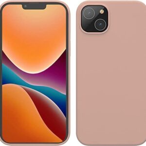 iPhone 14 Plus Θήκη Σιλικόνης Καφέ Soft Touch Silicone Rubber Soft Case Coffee