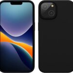 iPhone 14 Θήκη Σιλικόνης Μαύρη Soft Touch Silicone Rubber Soft Case Black