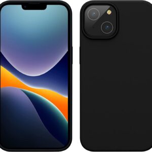 iPhone 14 Θήκη Σιλικόνης Μαύρη Soft Touch Silicone Rubber Soft Case Black