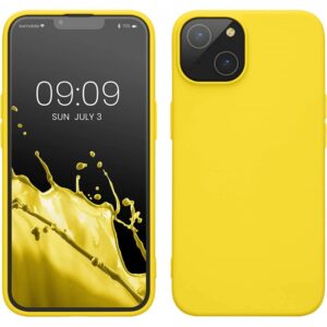 iPhone 14 Θήκη Σιλικόνης Κίτρινη Soft Touch Silicone Rubber Soft Case Yellow