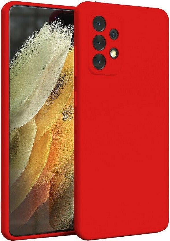 Samsung Galaxy A53 5G Θήκη Σιλικόνης Κόκκινη Soft Touch Silicone Rubber Soft Case Red