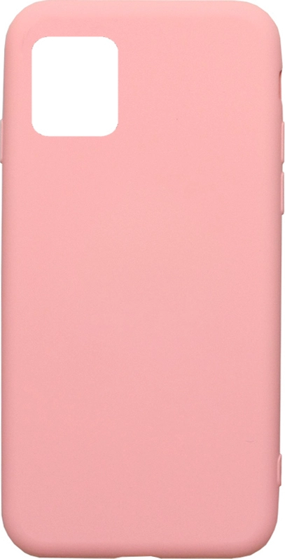iPhone 12 mini Θήκη Σιλικόνης Ροζ Soft Touch Silicone Rubber Soft Case Pink