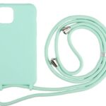 iPhone 14 Pro Max Θήκη με Λουράκι Βεραμάν Soft Touch Cover Case With Neck Strap Mint