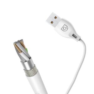 Dudao Regular USB to Lightning Cable 2.1A Λευκό 2m L4L