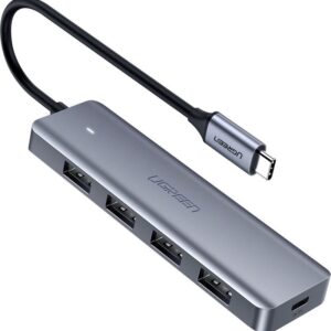 Ugreen CM219 USB 3.0 Hub 5 Θυρών με σύνδεση USB-C Γκρι (70336)
