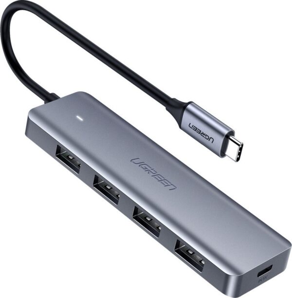 Ugreen CM219 USB 3.0 Hub 5 Θυρών με σύνδεση USB-C Γκρι (70336)