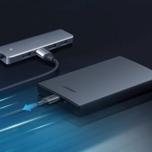 Ugreen CM219 USB 3.0 Hub 5 Θυρών με σύνδεση USB-C Γκρι (70336)