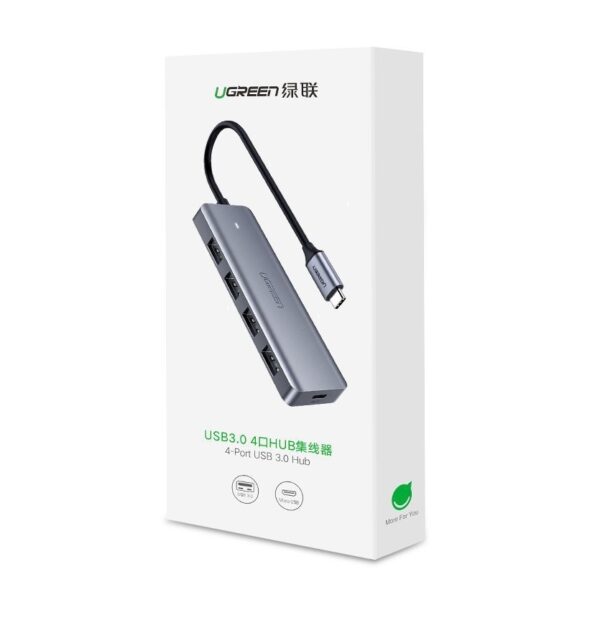 Ugreen CM219 USB 3.0 Hub 5 Θυρών με σύνδεση USB-C Γκρι (70336)