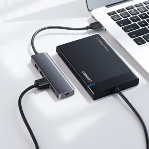 Ugreen CM219 USB 3.0 Hub 5 Θυρών με σύνδεση USB-C Γκρι (70336)