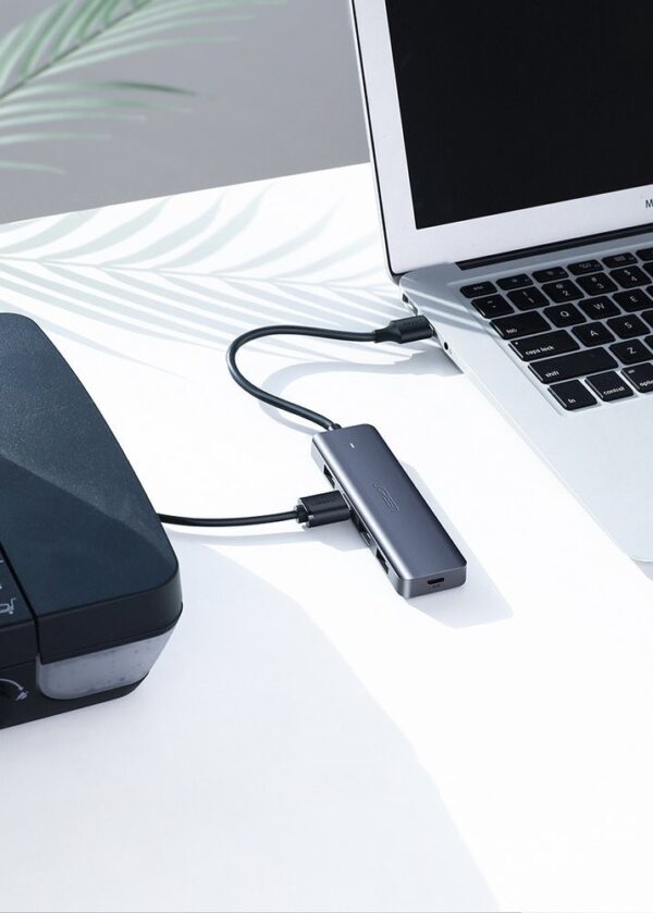 Ugreen CM219 USB 3.0 Hub 5 Θυρών με σύνδεση USB-C Γκρι (70336)