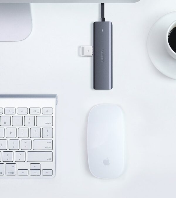 Ugreen CM219 USB 3.0 Hub 5 Θυρών με σύνδεση USB-C Γκρι (70336)