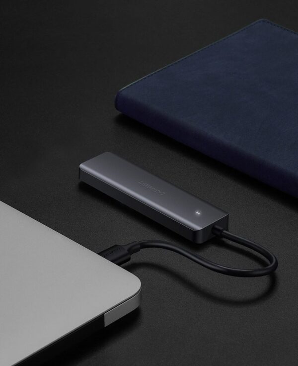 Ugreen CM219 USB 3.0 Hub 5 Θυρών με σύνδεση USB-C Γκρι (70336)