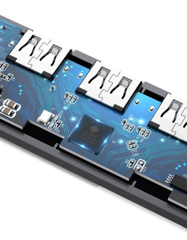 Ugreen CM219 USB 3.0 Hub 5 Θυρών με σύνδεση USB-C Γκρι (70336)