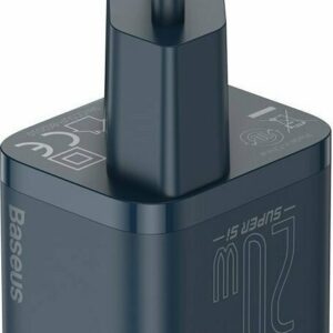 Baseus Super Si 1C PD 20W Φορτιστής με Θύρα Type-C και Καλώδιο Type C to Lightning- Blue - TZCCSUP-B03