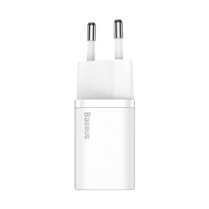 Baseus Φορτιστής Χωρίς Καλώδιο με Θύρα USB-C 20W Power Delivery Λευκός (Super Si) CCSUP-B02