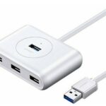 Ugreen CR113 USB 3.0 Hub 4 Θυρών με σύνδεση USB-A Λευκό 1m