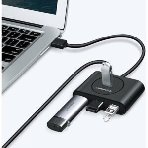 Ugreen CR113 USB 3.0 Hub 4 Θυρών με σύνδεση USB-A Λευκό 1m