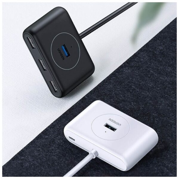 Ugreen CR113 USB 3.0 Hub 4 Θυρών με σύνδεση USB-A Λευκό 1m