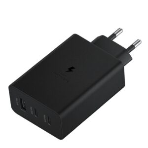 Samsung Φορτιστής Χωρίς Καλώδιο 65W Power Delivery Μαύρος (Trio) EP-T6530NBEGEU σε Original Retail συσκευασία