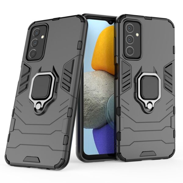 Samsung Galaxy M23 5G Σκληρή Θήκη Μαύρη Με Σταντ PC + TPU Shockproof Protective Phone Case with Magnetic Ring Holder Black
