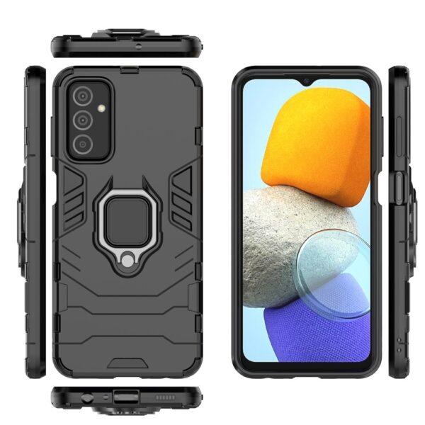 Samsung Galaxy M23 5G Σκληρή Θήκη Μαύρη Με Σταντ PC + TPU Shockproof Protective Phone Case with Magnetic Ring Holder Black