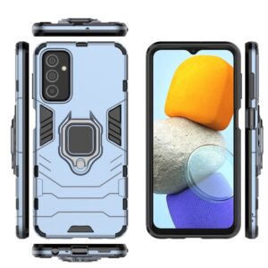Samsung Galaxy M23 5G Σκληρή Θήκη Μπλε Με Σταντ PC + TPU Shockproof Protective Phone Case with Magnetic Ring Holder Navy Blue