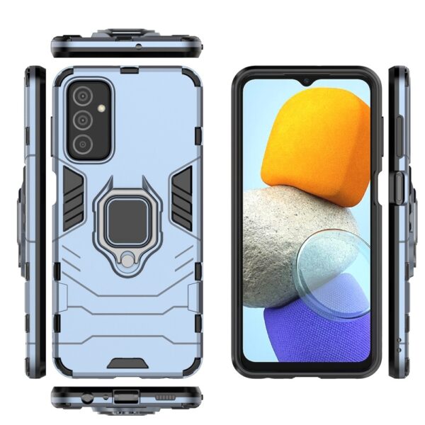 Samsung Galaxy M23 5G Σκληρή Θήκη Μπλε Με Σταντ PC + TPU Shockproof Protective Phone Case with Magnetic Ring Holder Navy Blue