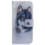 Realme C33 Θήκη Βιβλίο Coloured Drawing Flip Phone Case White Wolf