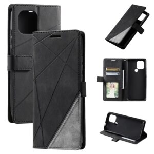 Xiaomi Redmi A1 Plus / A2 Plus Θήκη Βιβλίο Μαύρο Skin Feel Splicing Phone Case Black