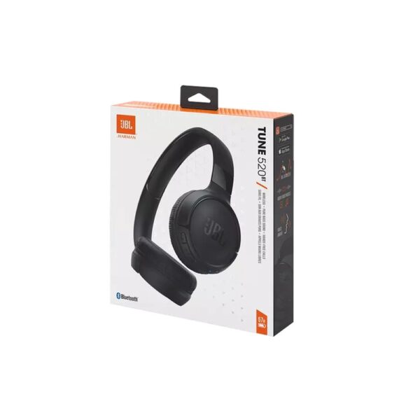 JBL Tune 520BT Ασύρματα Bluetooth On Ear Ακουστικά με 57 ώρες Λειτουργίας Μαύρα JBLT520BTBLKEU