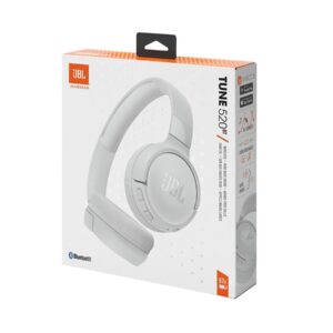 JBL Tune 520BT Ασύρματα Bluetooth On Ear Ακουστικά με 57 ώρες Λειτουργίας Λευκά JBLT520BTWHTEU