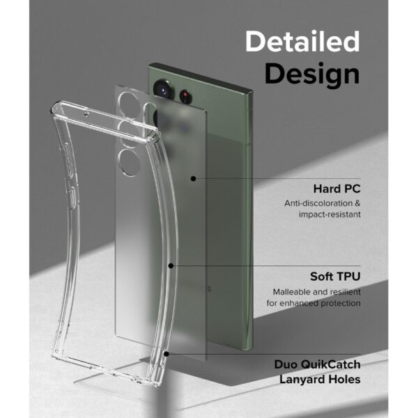 Samsung Galaxy S23 Ultra 5G Θήκη Διάφανη Ringke Fusion Case Transparent F693E52